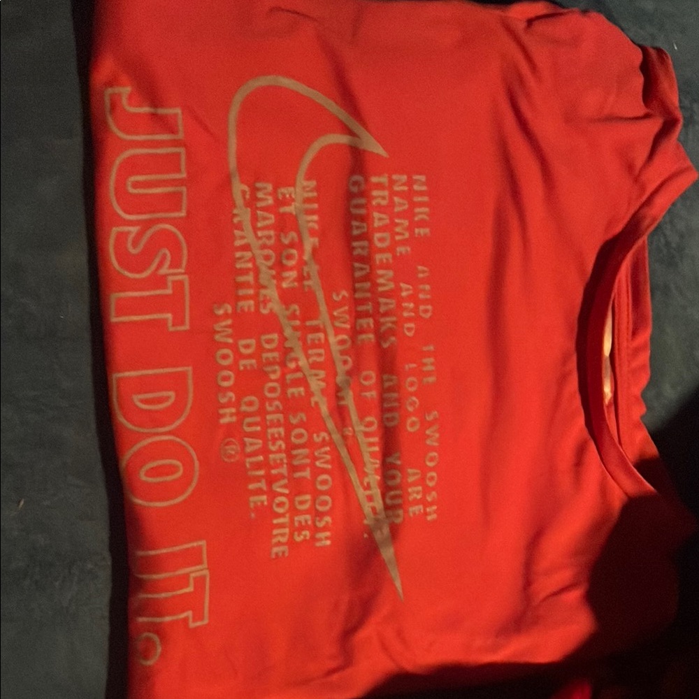 Nike Red Short Sleeve Tee Just Do It